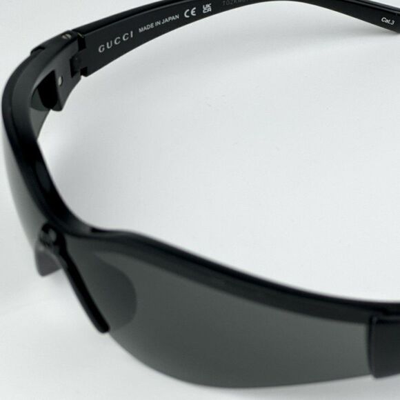 NEW Gucci GG1651S 001 Black Grey Unisex Mask Sunglasses GG 1651S main image 7